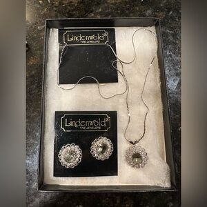 Lindenwold Fine Jewelers New Necklace and Matching Clip-on Earrings with Box